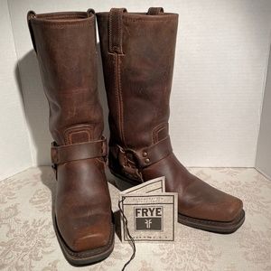 Frye Harness 12R Leather Boot Square Toe 7.5M